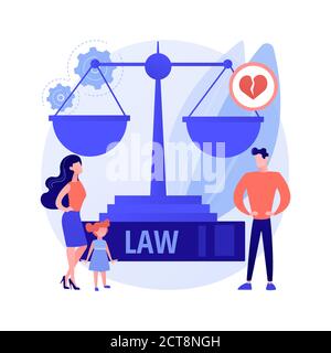 Eheliches Gesetz abstraktes Konzept Vektor Illustration. Stock Vektor
