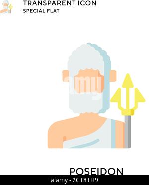 Poseidon-Vektor-Symbol. Flache Illustration. Vektor EPS 10. Stock Vektor
