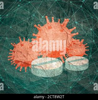 Virus Krankheiten relativ Abbildung Stockfoto