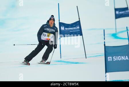 Max Verstappen vom Red Bull Formel 1 Team nimmt am Charity Race „Kitz Trophy“ in Kitzbühel Teil. Pic : Mark Pain / Alamy Stockfoto