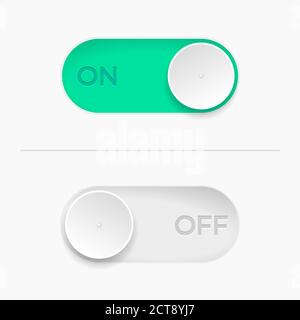 Ein-/aus-Taste für eine App oder Website Stock Vektor