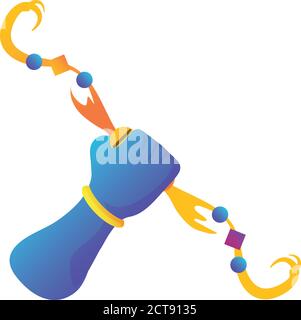 Hand halten Pfeil und Bogen auf weißem Hintergrund Vektor-Illustration Design Stock Vektor