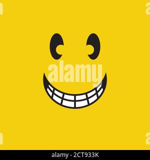 Smile Face Expression Illustration Vektor Design Vorlage Stock Vektor