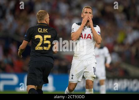 HARRY KANE TOTTENHAM HOTSPUR V AS MONACO CHAMPIONS LEAGUE - WEMBLEY STADIUM Copyright Picture : © Mark Pain / Alamy Stockfoto