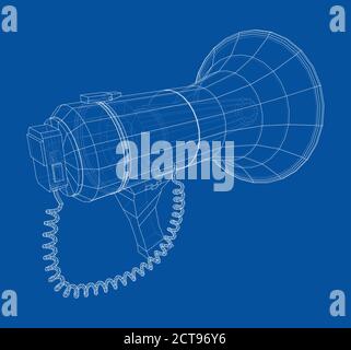 Konzept des Megaphons. Vektor Stock Vektor