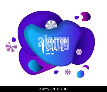 3d abstrakte Cartoon Form Banner Design. Blauer Vektorhintergrund, Banner, Poster Stock Vektor