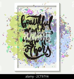 Schöne Köpfe Inspirieren Andere. Vektor motivierende Phrase. Handgezeichnete, verzierte Schriftzüge. Handgezeichneter Doodle-Druck Stock Vektor