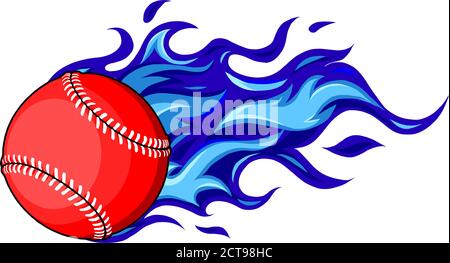 Vektor-Illustration von Softball oder Baseball mit Bewegung Bewegungslinien Stock Vektor