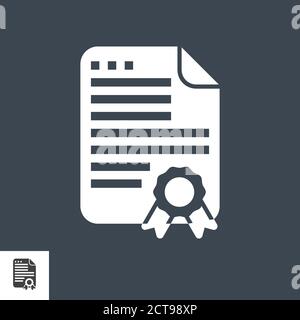 Zertifikat Vektor Icon Stock Vektor