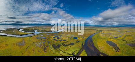 Avacha Flussdelta auf Kamtschatka Stockfoto