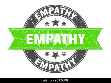 Empathie Rundstempel mit Band. schild. Etikett Stock Vektor