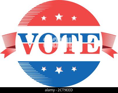 usa Vote-Taste detaillierten Stil Symbol Design, Wahlen und Präsidenten Tag Thema Vektor-Illustration Stock Vektor