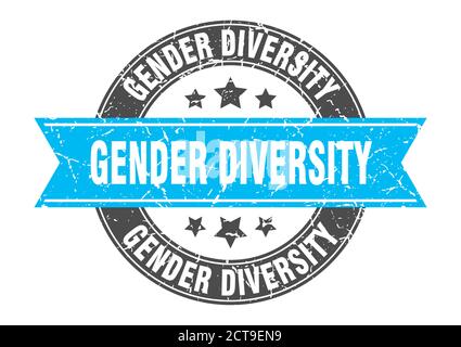 Gender Diversity Rundstempel mit Band. schild. Etikett Stock Vektor