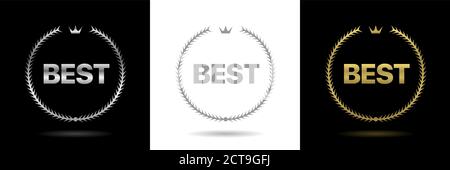 Die besten Lorbeerkranz-Ikonen Stock Vektor