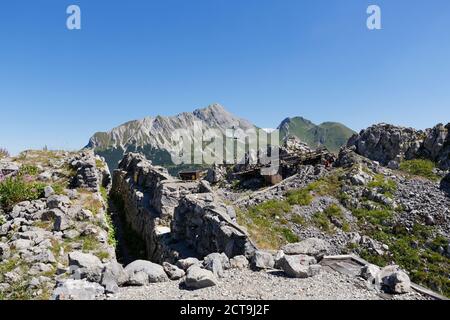 Österreich, Kärnten, Karnischen Alpen, Freilichtmuseum am Ploecken-Pass Stockfoto