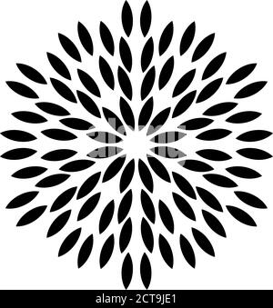 Schneeflocken-symbol. Weihnachten und Winter Thema. Einfache Schwarz Abbildung auf weißen Hintergrund. Stock Vektor