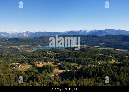 Österreich, Kärnten, Ansichtsformular Pyramidenkogel, Keutschacher See und Karawanken Stockfoto