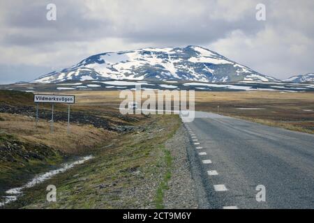 Schweden, Vilhelmina, Vildmarksvaegen am Stekenjokk plateau Stockfoto