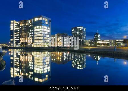 Deutschland, Hamburg, Hamburg-Harburg, Harburger Hafen Kanal Hamburg Stockfoto