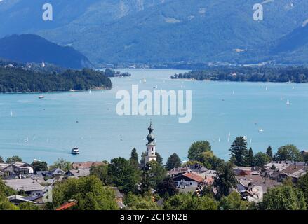 Österreich, Salzkammergut, Salzburg stand, Lake Wolfgangsee, St. Gilgen Stockfoto
