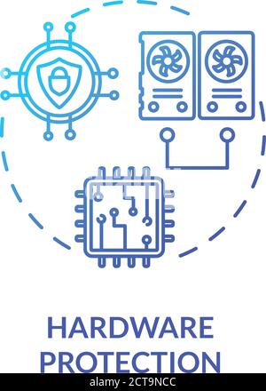 Symbol für das Hardwareschutzkonzept Stock Vektor