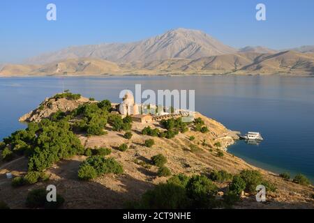 Türkei, Provinz Van, Akdamar Insel, Van-See, Insel Akdamar, Kirche des Heiligen Kreuzes Stockfoto