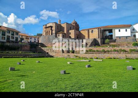 Südamerika, Peru, Cusco, Qurikancha Tempel Stockfoto