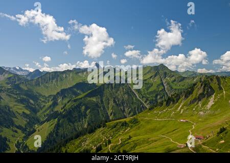 Österreich, Vorarlberg, Kleinwalsertal, Allgäuer Alpen, Panorama, Luechle Alp Stockfoto
