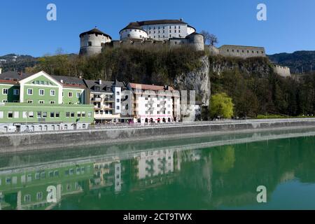 Österreich, Tirol, Kufstein, Festung über den Inn und die Altstadt Stockfoto