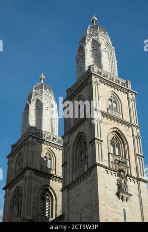 Schweiz, Kanton Zürich, Zürich, Großmünster Stockfoto