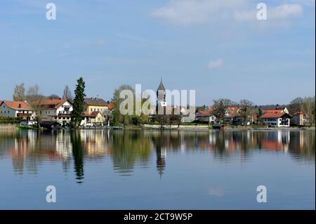 Deutschland, Oberbayern, Wessling, Wessling See Stockfoto