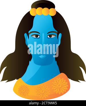 lord Rama auf weißem Hintergrund Vektor Illustration Design Stock Vektor