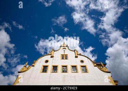 Deutschland, Sachsen, Freiberg, Barock-Fassade des Rathauses Stockfoto