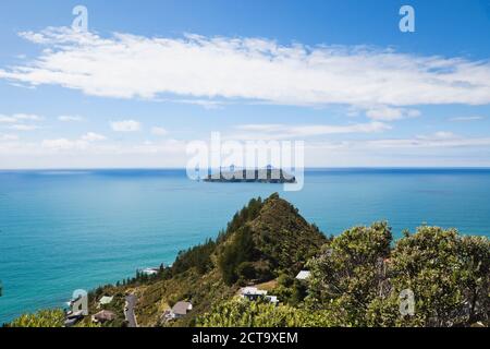 Neuseeland, Coromandel Halbinsel, Tairua, Blick auf Pazifischen Ozean von Mount Paku Stockfoto