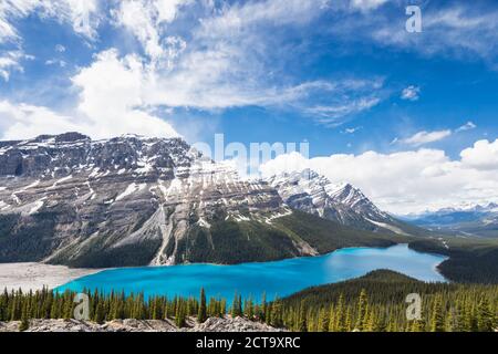 Kanada, Alberta Banff National Park, Peyto See aus Bow Summit Stockfoto