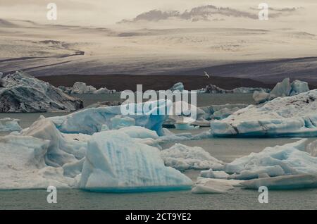 Island, Skaftafell-Nationalpark, Gletschersee Jökulsárlón Stockfoto