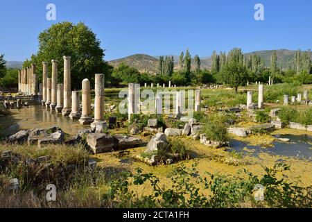 Türkei, Aydin Provinz, Caria, antike Tiberius Agora am archäologischen Standort von Aphrodisias Stockfoto