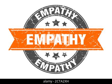 Empathie Rundstempel mit Band. schild. Etikett Stock Vektor