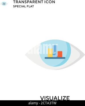 Vektorsymbol visualisieren. Flache Illustration. Vektor EPS 10. Stock Vektor