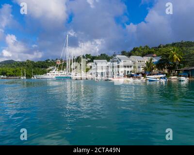 Karibik, Antillen, kleine Antillen, St. Lucia, Marigot Bay Stockfoto