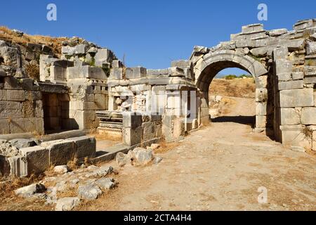 Türkei, Antalya Provinz, antike Theater, archäologische Stätte von Xanthos Stockfoto