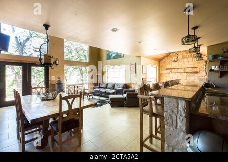 USA, Texas, rustikal Home Interior Stockfoto