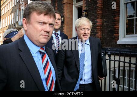 Boris Johnson, Abgeordneter, wenige Tage vor seiner Zeit als britischer Premierminister in Westminster, London, Großbritannien Stockfoto