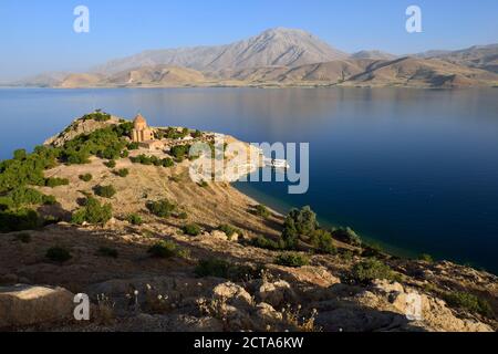 Türkei, Ost-Anatolien, Van Van-See, Provinz Akdamar Insel, armenische Kathedrale-Kirche des Heiligen Kreuzes Stockfoto