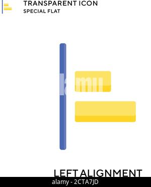 Symbol für linken Ausrichtungsvektor. Flache Illustration. Vektor EPS 10. Stock Vektor