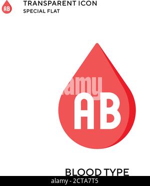 Vektorsymbol für Bluttyp. Flache Illustration. Vektor EPS 10. Stock Vektor