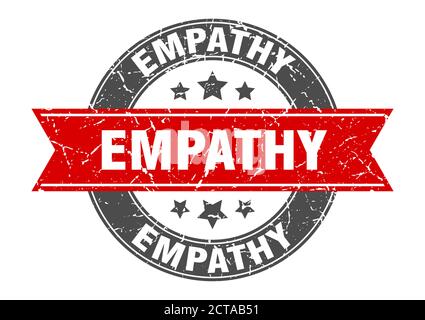 Empathie Rundstempel mit Band. schild. Etikett Stock Vektor