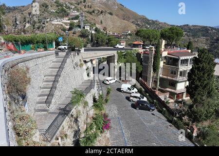 Castelmola - Scorcio del borgo Stockfoto