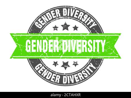 Gender Diversity Rundstempel mit Band. schild. Etikett Stock Vektor