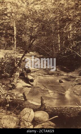 Flume below the Boulder, Franconia Notch, N.H., Kilburn Brothers, Canyons, New Hampshire Stockfoto